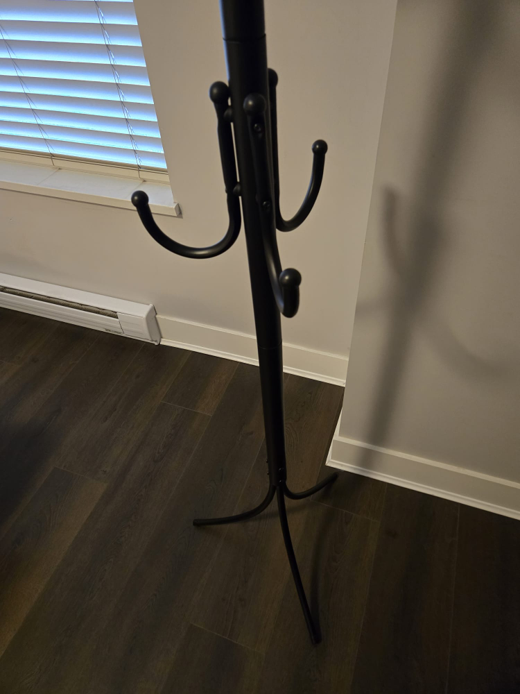 Black Metal Coat Rack Stand - photo 4