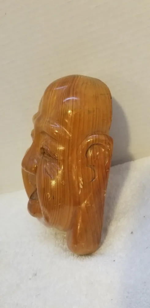 Hand-carved Laughing Buddha Wall Hanging image indicator(4)
