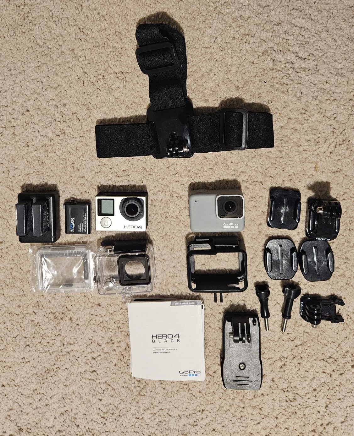 GoPro HERO7 white & HERO4 Black