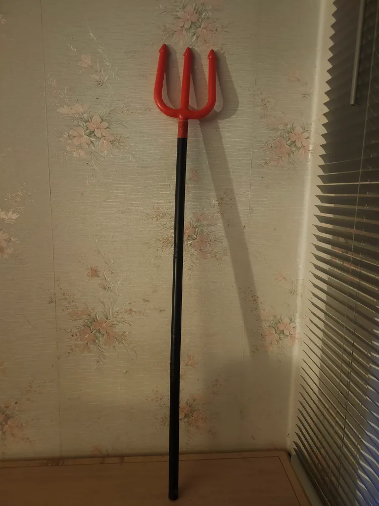 Red and Black Plastic Trident Costume Accessory thumbnail