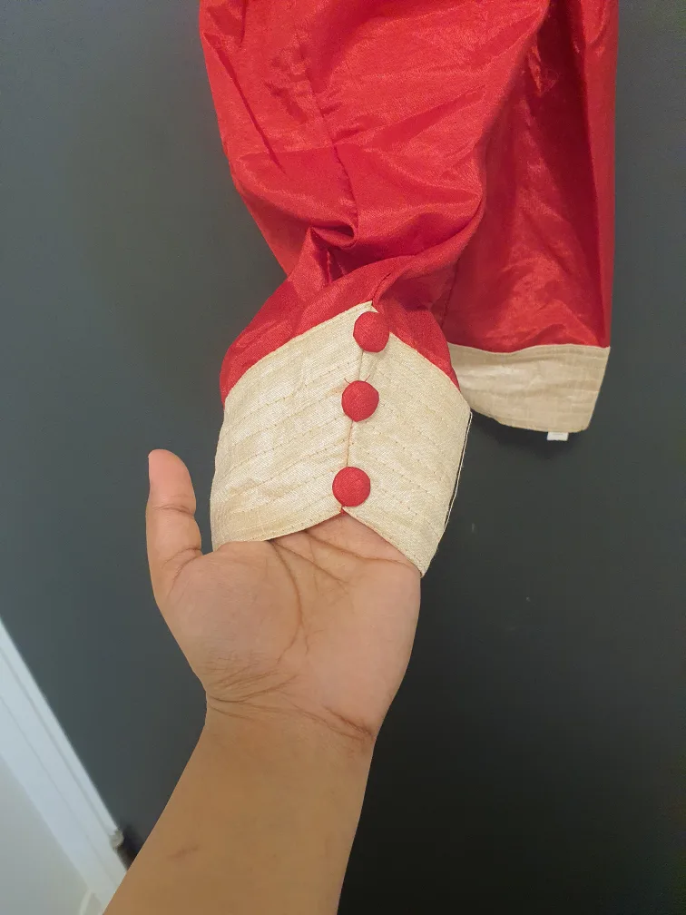 Girls' Red and Beige Salwar Kameez Suit🧡 image indicator(3)