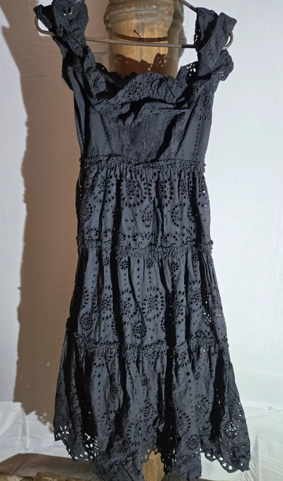 Black Eyelet Maxi Dress thumbnail