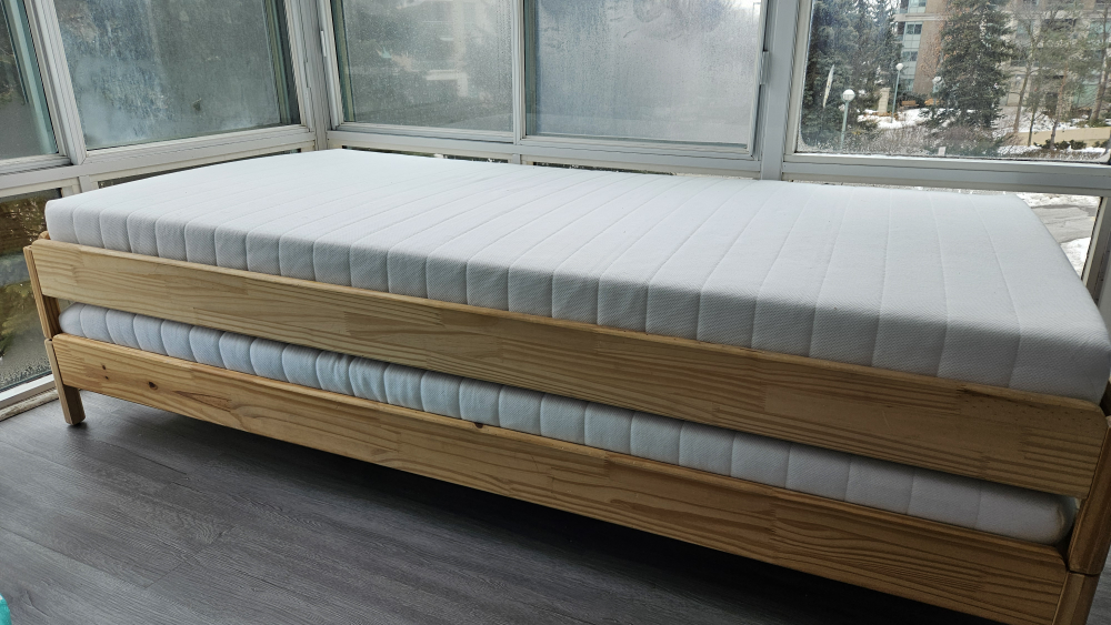 IKEA UTÅKER Stackable Bed Frame with Mattress - photo 2