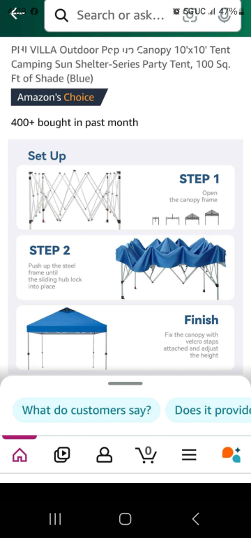 Park 10x10 Pop-Up Canopy Tent - Blue - photo 4