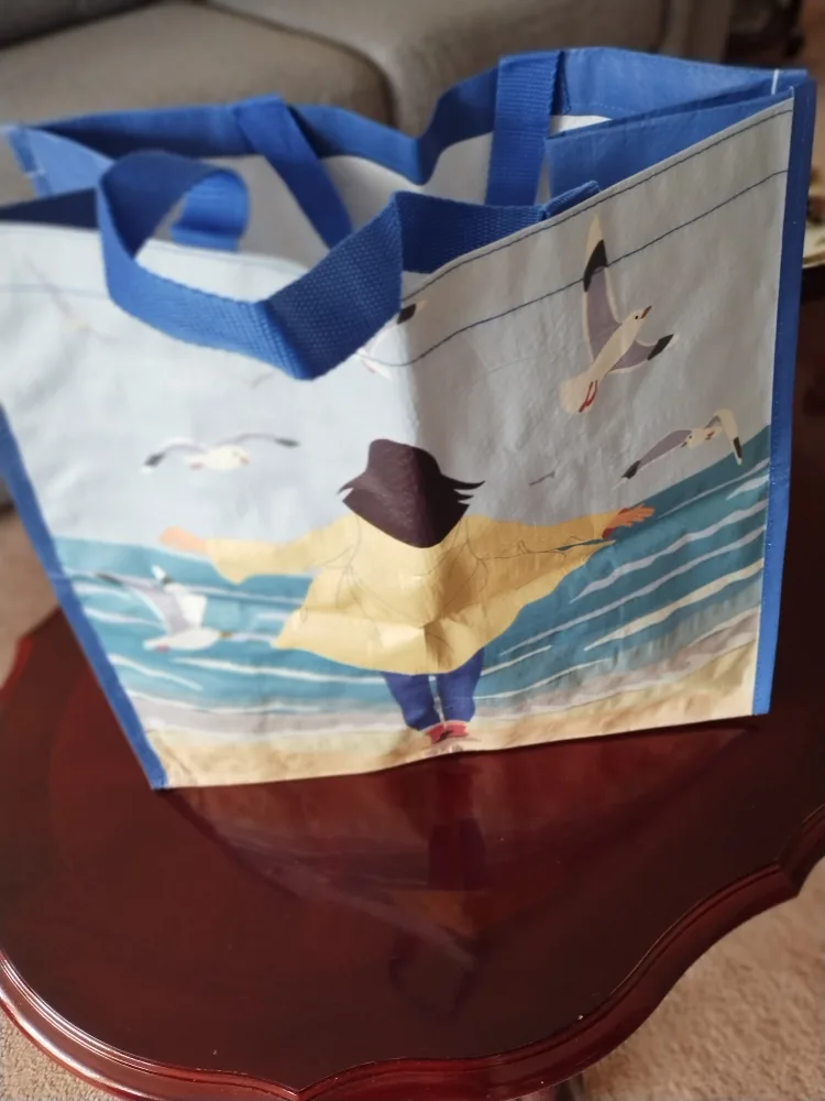 Reusable Beach/Shopping Tote Bag - Beach Scene image indicator(2)