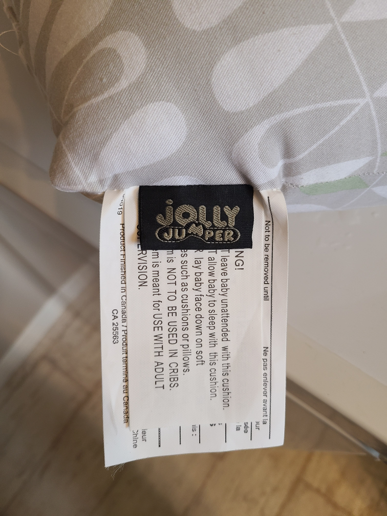 Jolly Jumper Nursing Pillow - Grey/White Pattern - photo 5