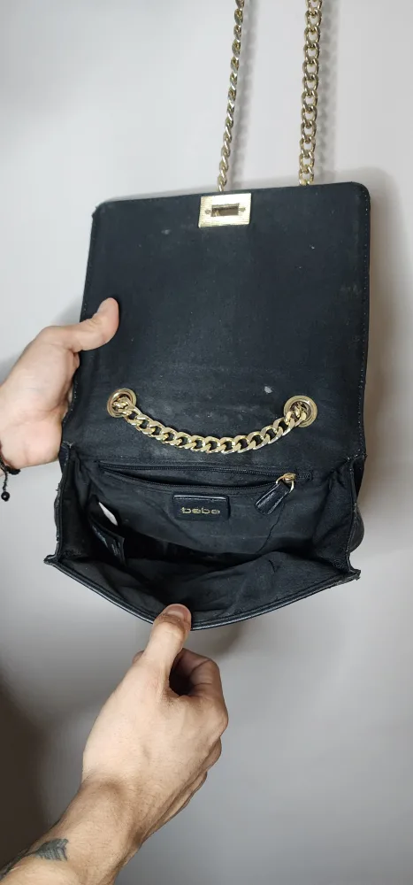 BEBE Black Quilted Shoulder Bag image indicator(4)