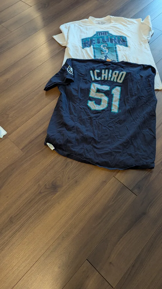 Two Mariners T-Shirts - Ichiro #51 Jersey & The Return thumbnail