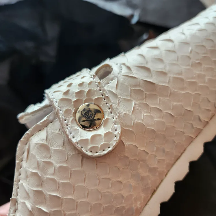 The Surgeon Luxe White Python Mules - Men's Size 8/Women's 9.5 image indicator(3)