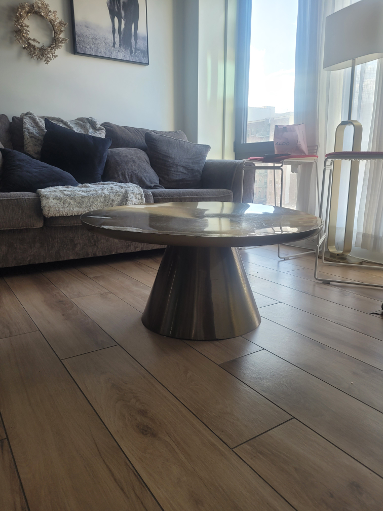 Round Gold Coffee Table - photo 3
