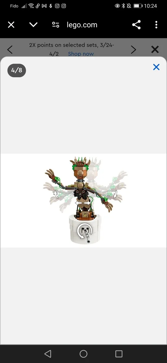 LEGO Marvel Guardians of the Galaxy Dancing Groot Building Kit image indicator(3)