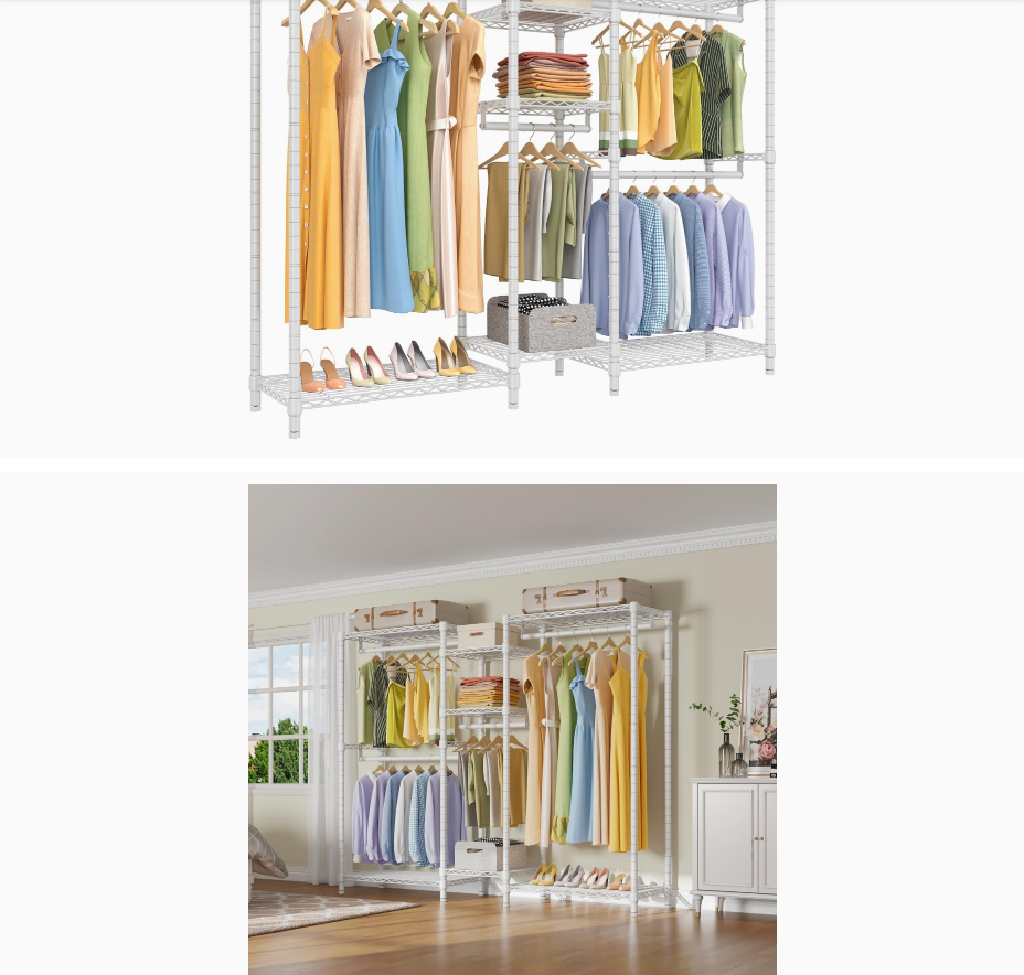 V6 Wire Garment Rack - White - photo 4
