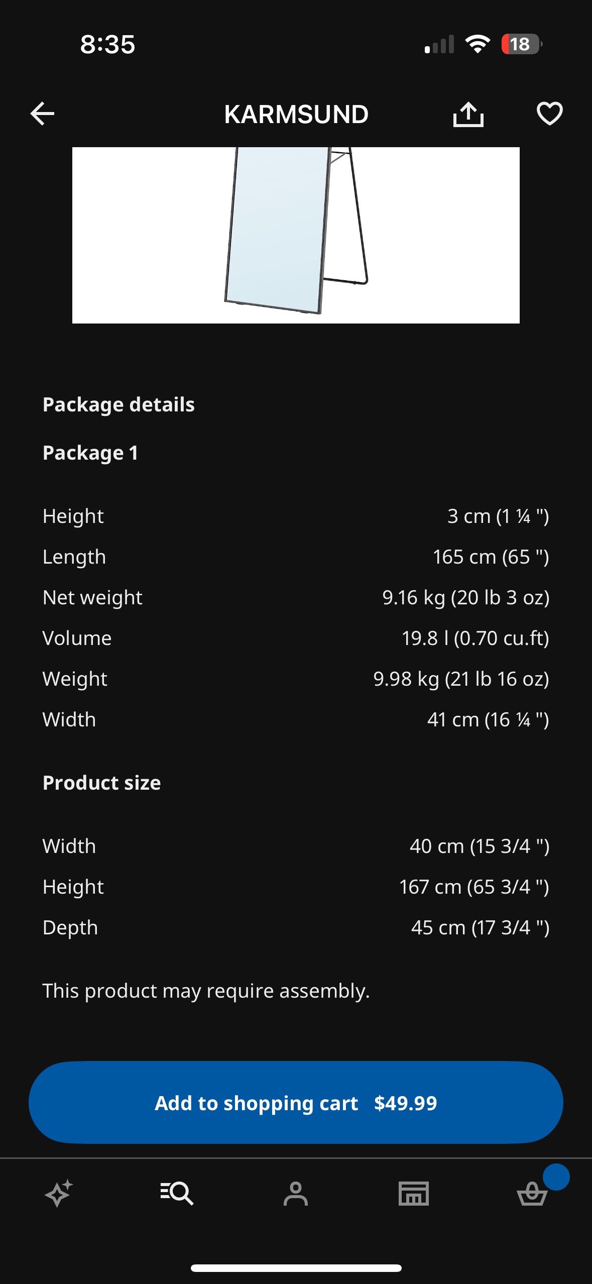 Full-Length Freestanding Mirror - photo 2