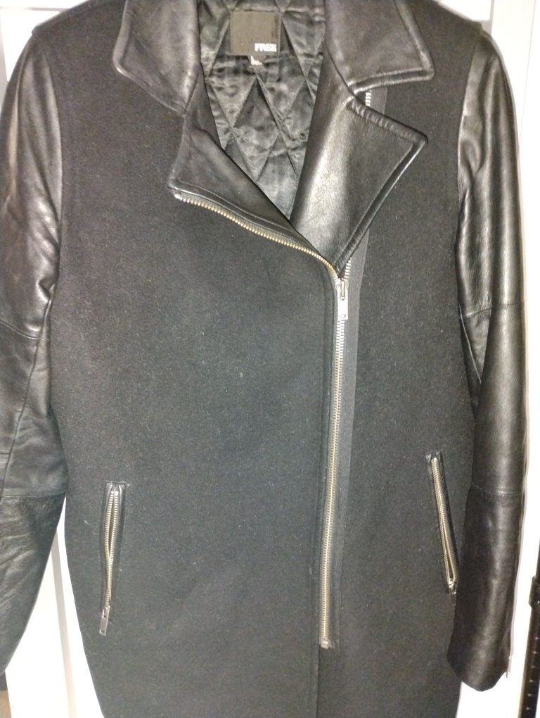 Wilfred Free Black Leather & Wool Jacket - photo 5