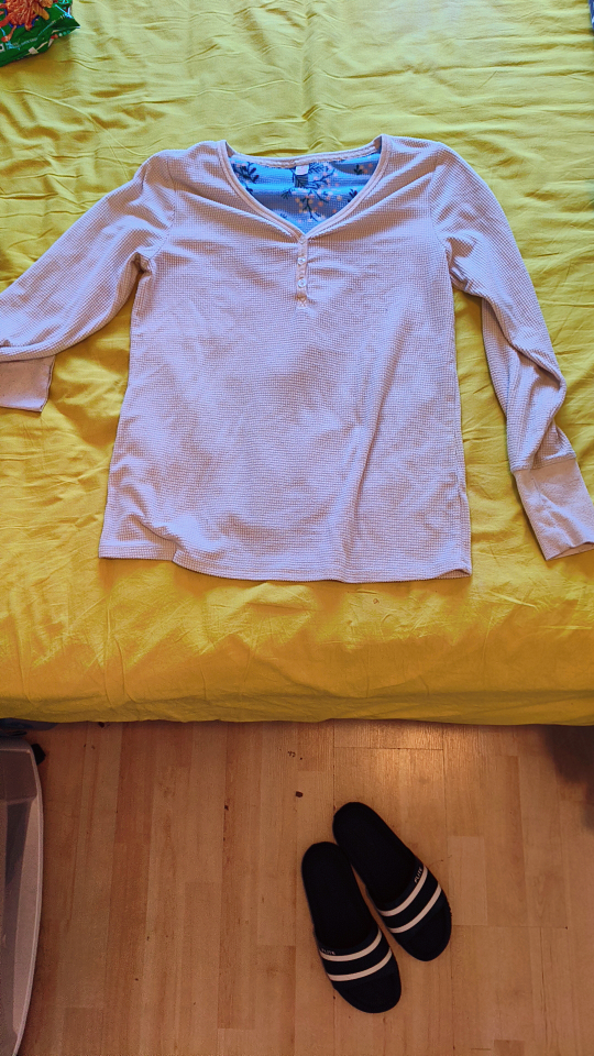 Women's Waffle Knit Thermal Henley Top - photo 3