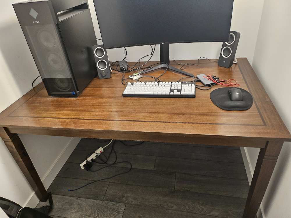 Solid Wood Computer Desk with Chair - photo 3