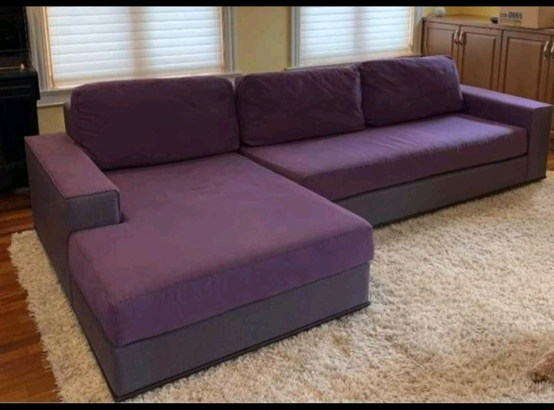 custom Italian Purple Sectional Sofa