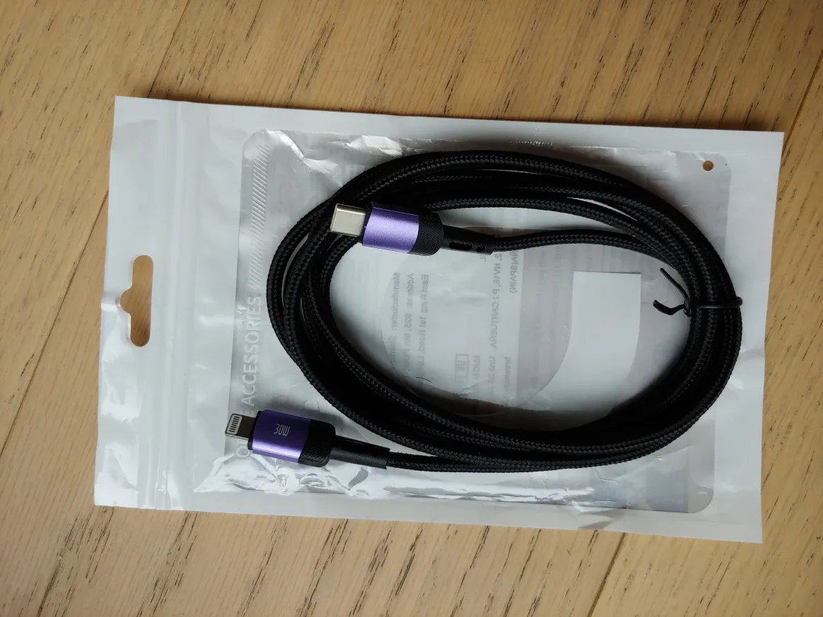 USB-C to Lightning 2m Fast Charging PD30W 480Mbps Data Cable image indicator(2)