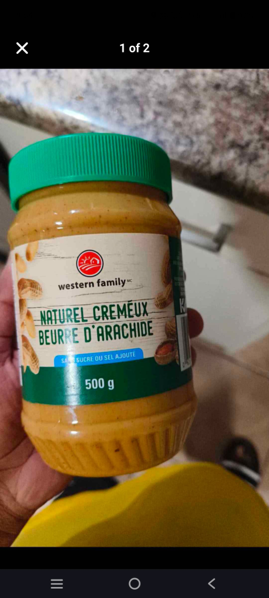 Western Family Creamy Peanut Butter 500g