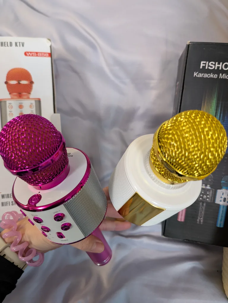 Wireless Karaoke Microphones with Speakers image indicator(4)