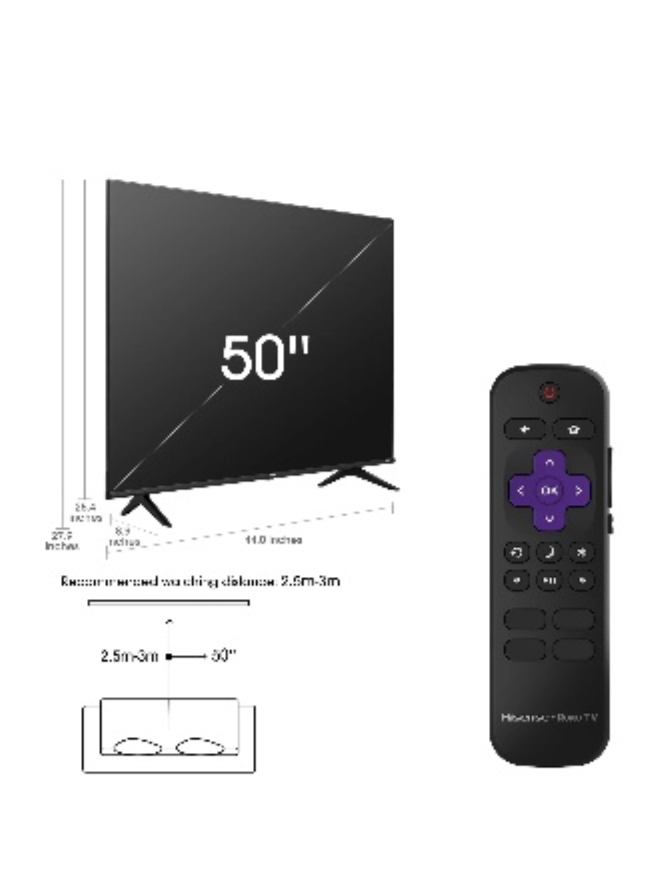 Hisense 50" Clase R6 4K UHD Roku Smart TV (50R603ON, Model 2024) - photo 4