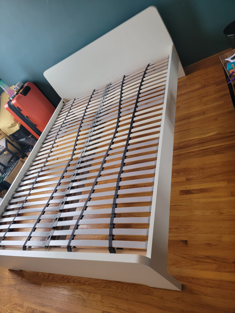 IKEA White Queen Bed Frame (with optional free mattress) - photo 2