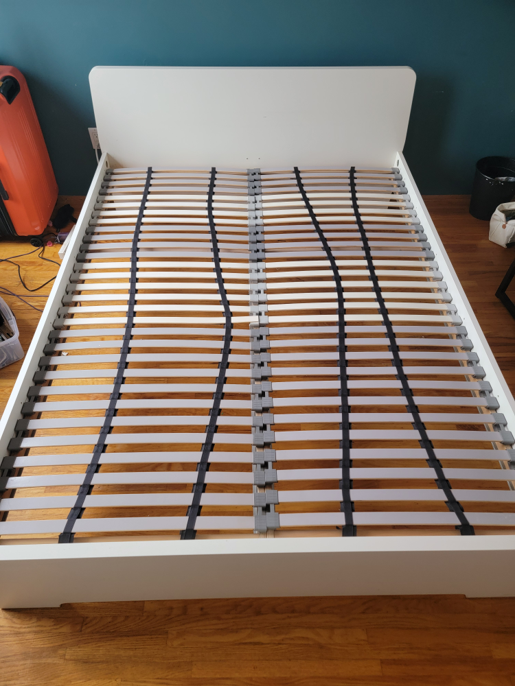 IKEA White Queen Bed Frame (with optional free mattress) - photo 3