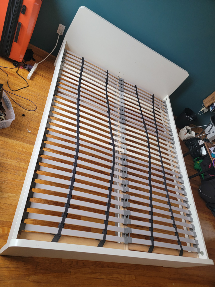 IKEA White Queen Bed Frame (with optional free mattress) - photo 4