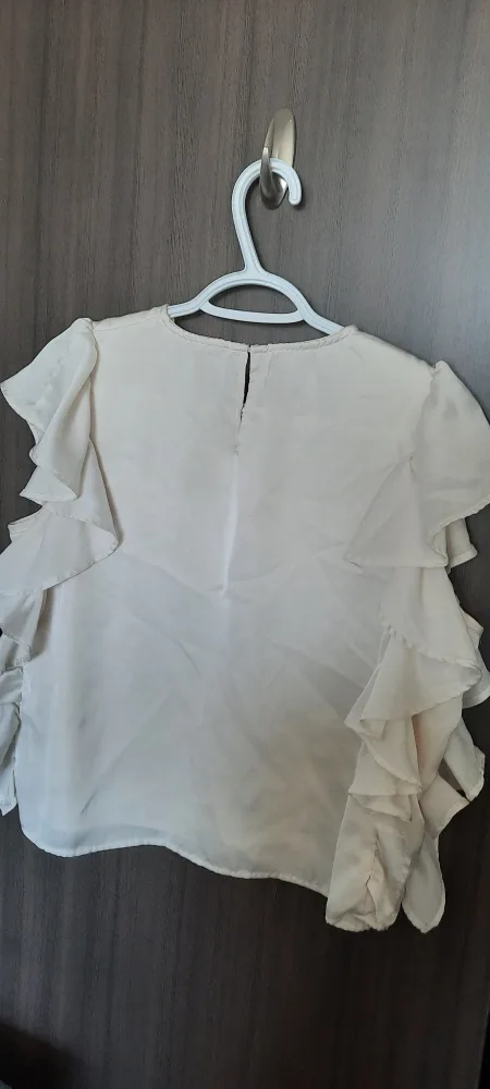 Frank + Oak Cream Ruffle Blouse image indicator(2)