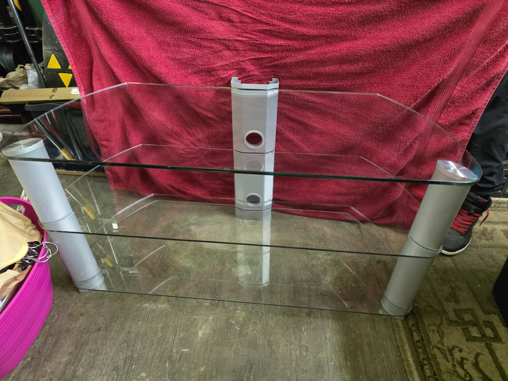 Glass TV Stand for 65" TV (pending)