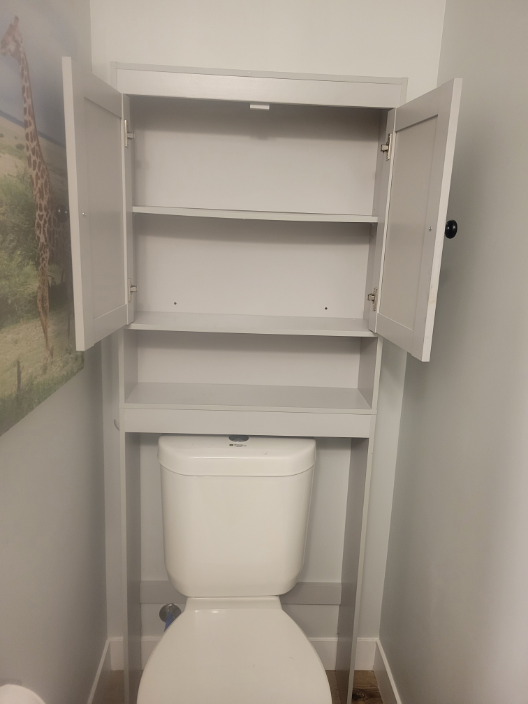 Over-the-Toilet Storage Cabinet - Grey