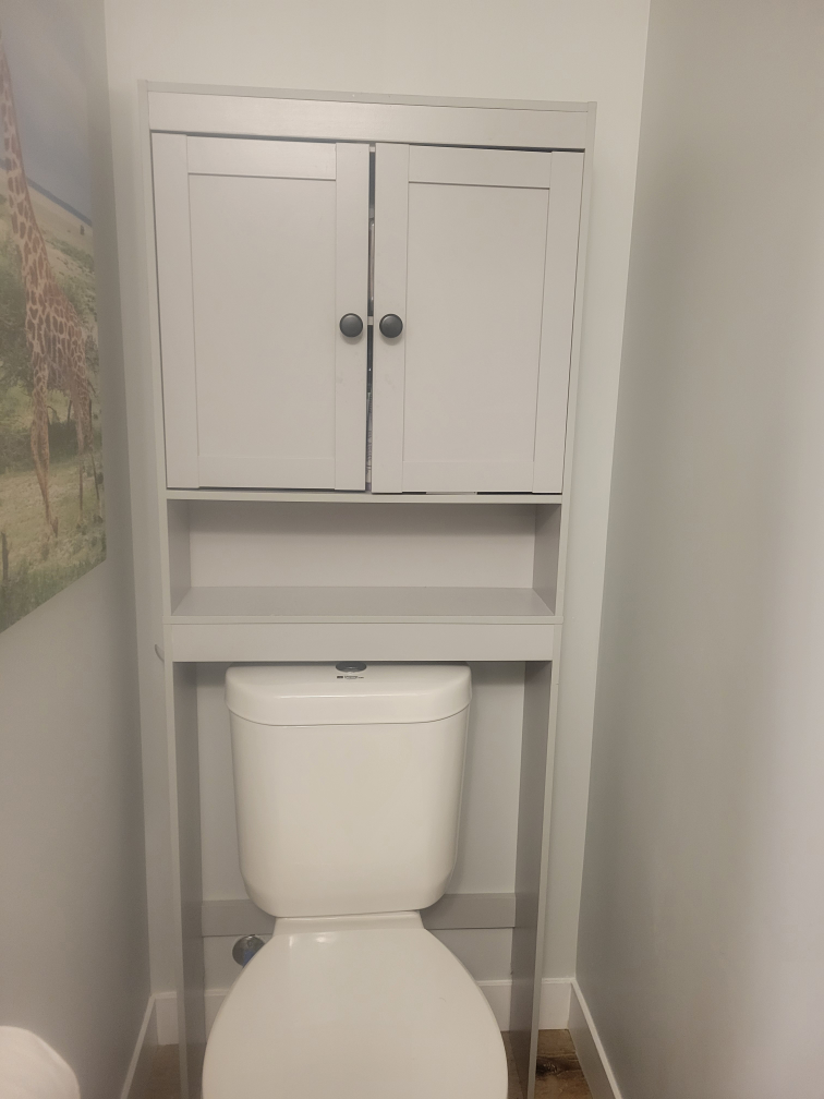 Over-the-Toilet Storage Cabinet - Grey - photo 2