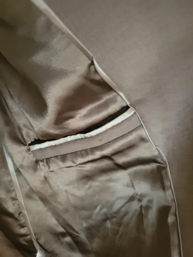 Calvin Klein Women's Taupe Wool Blend Belted Coat image indicator(2)