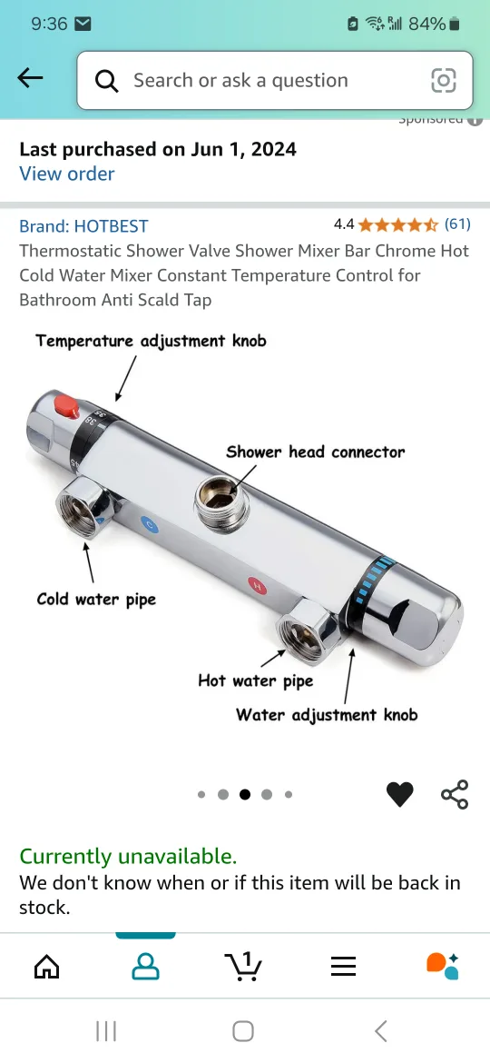New in Box - HOTBEST Thermostatic Shower Valve image indicator(8)