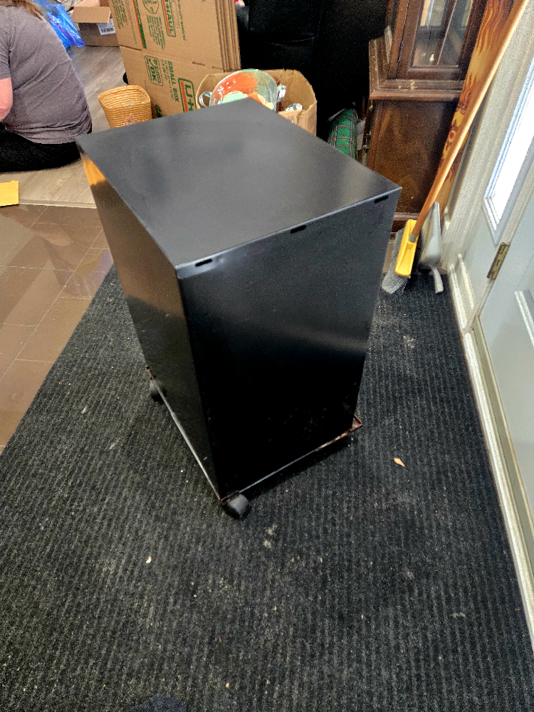 Black Metal Two-Drawer Mobile Filing Cabinet - photo 4