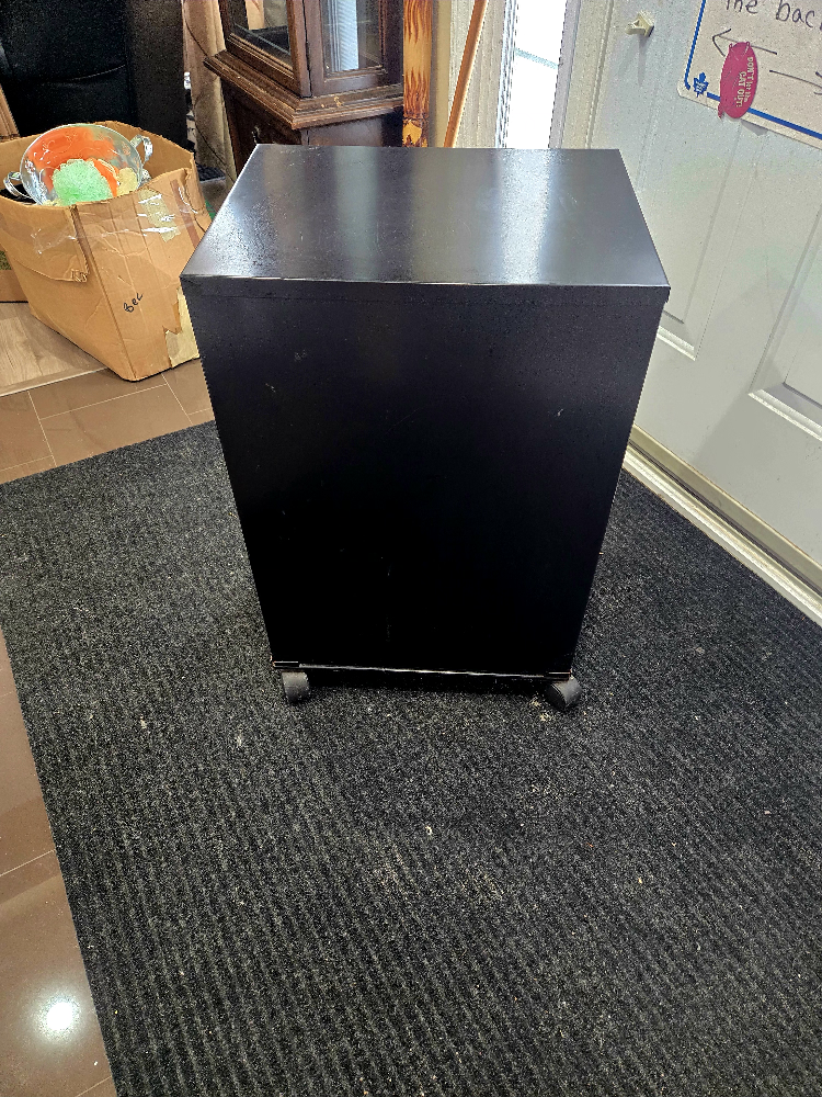 Black Metal Two-Drawer Mobile Filing Cabinet - photo 5