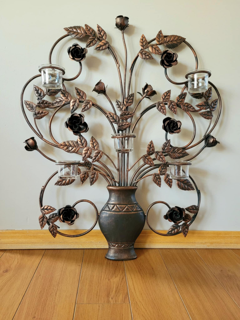 Large Metal Wall Tealight Candle Holder