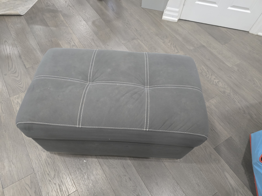 Grey Sectional Sofa with Recliner and Ottoman - photo 3