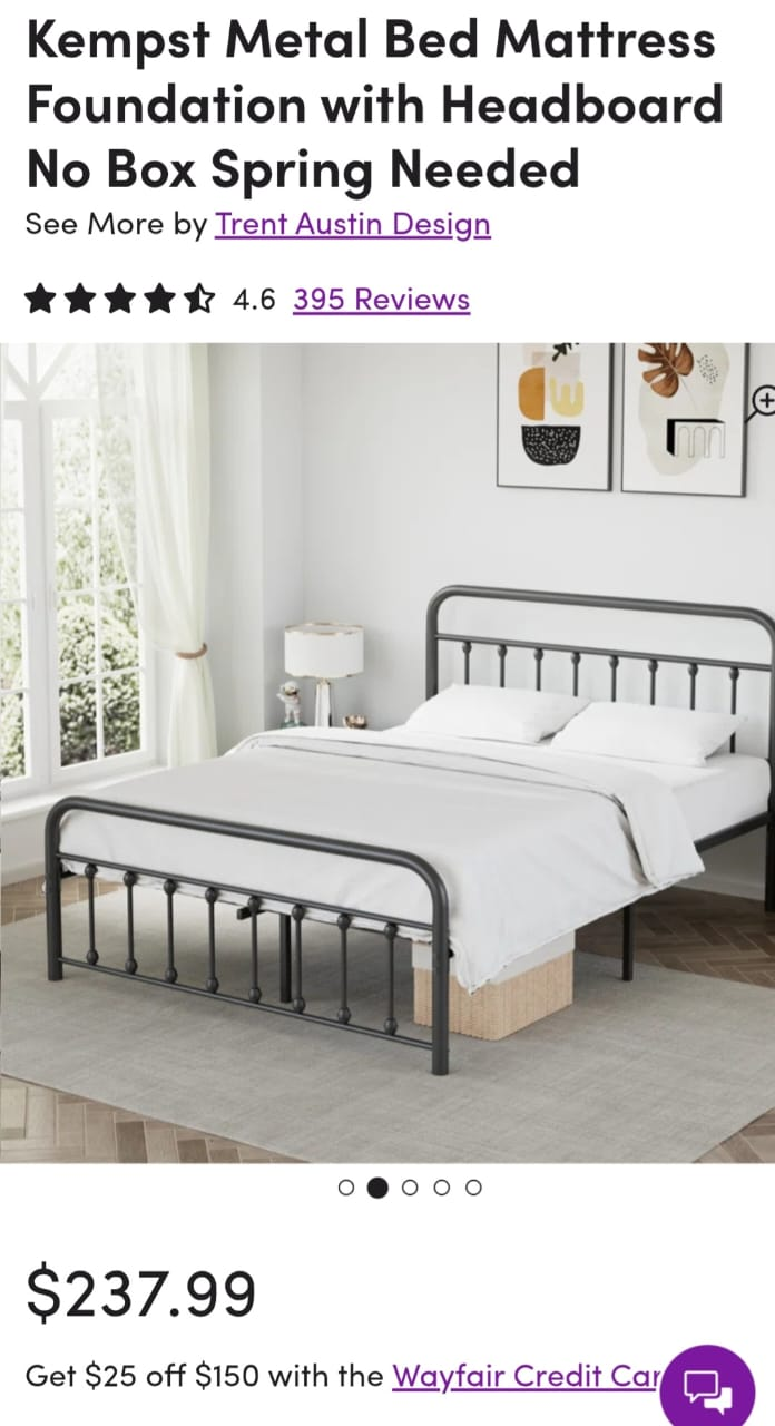New Queen Metal Bed Frame