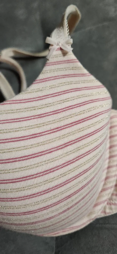 Victoria's Secret Pink Striped Bra 34B image indicator(4)
