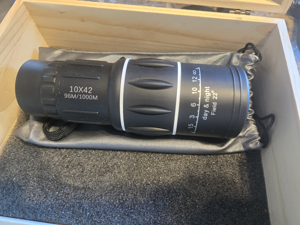 10x42 Monocular Telescope with Carrying Case