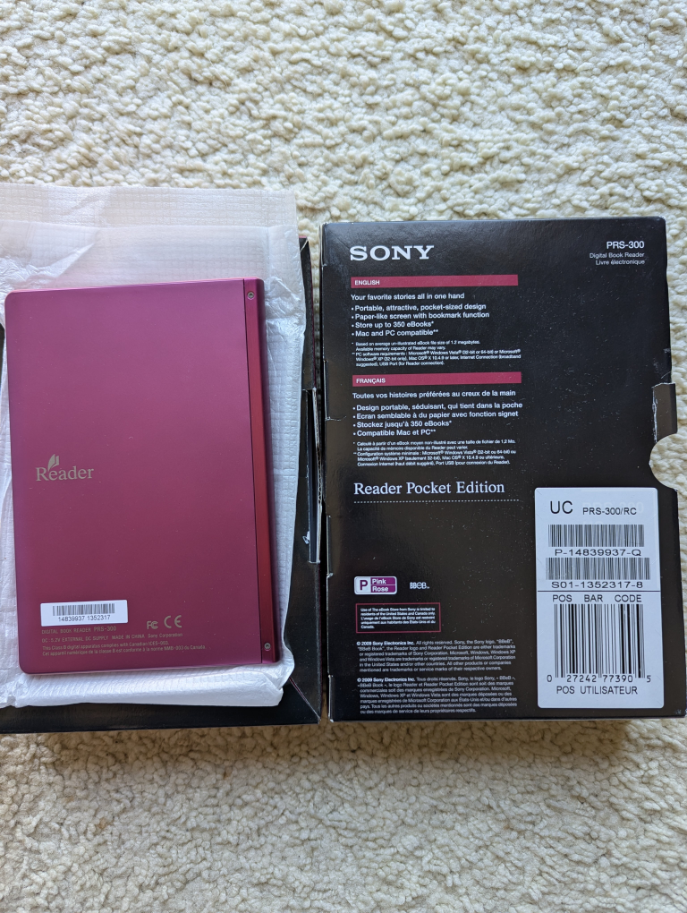 Sony Reader Pocket Edition PRS-300 E-reader - Pink - photo 2