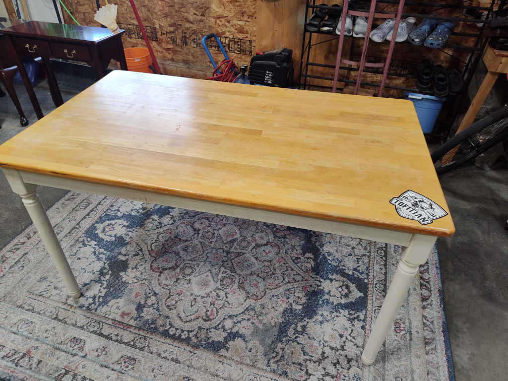 Small Kitchen Table with Light Wood Top
