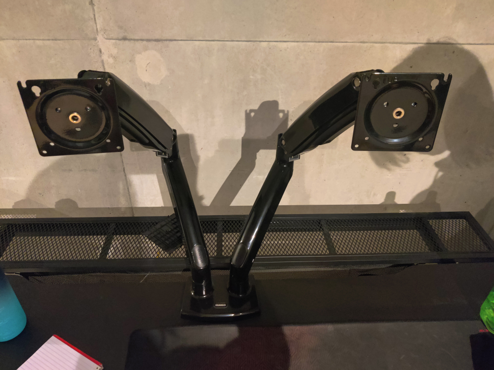 HUANUO Dual Monitor Arm – Adjustable Gas Spring Mount - photo 2