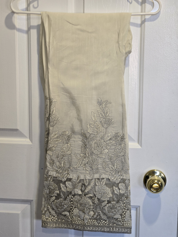 Limelight embroidered pants - off-white