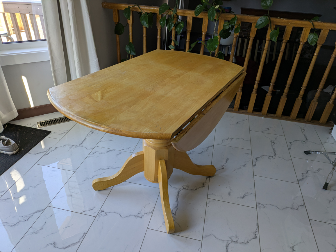 Round Drop-Leaf Table - photo 2