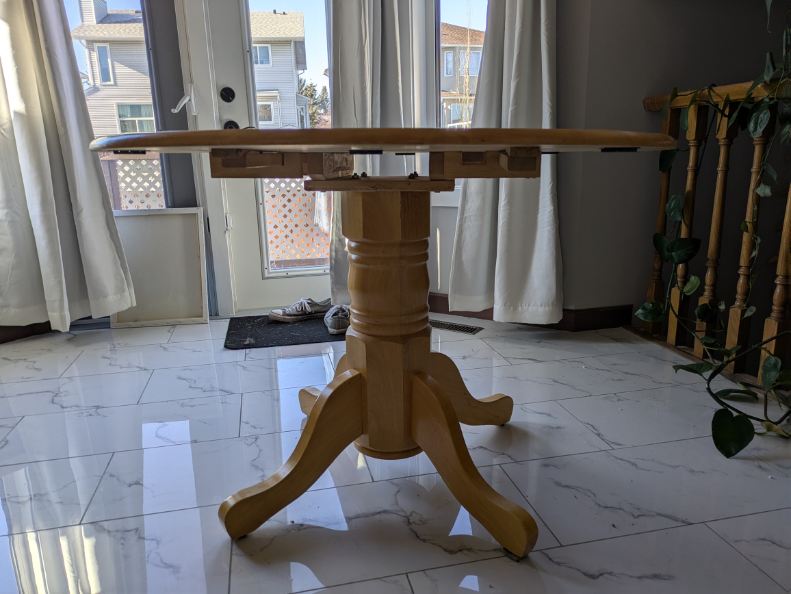 Round Drop-Leaf Table - photo 3