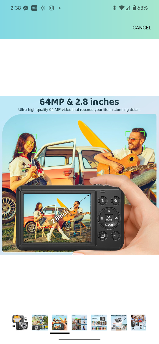 64MP 4K Ultra HD Digital Camera with 16x Zoom - photo 3