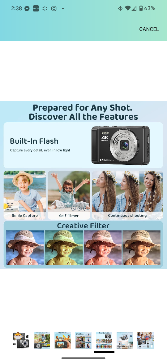 64MP 4K Ultra HD Digital Camera with 16x Zoom - photo 5