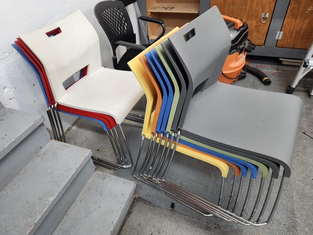 Stackable Plastic Chairs - Set of 8